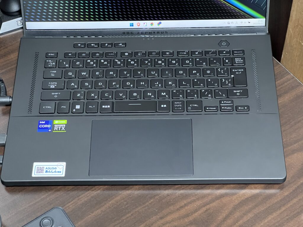 ROG_ZEPHYRUS_M16_キーボード